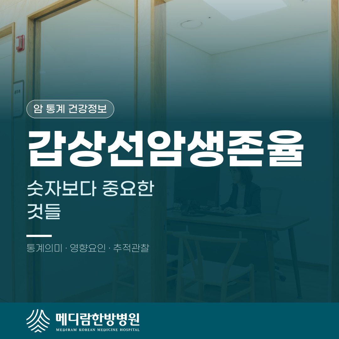 갑상선암생존율, 숫자보다 중요하게 봐야 할 것들